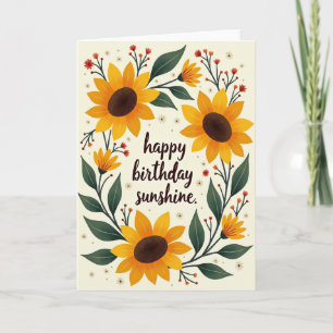 Carte de Vœux Couronne de Soleil d'Anniversaire