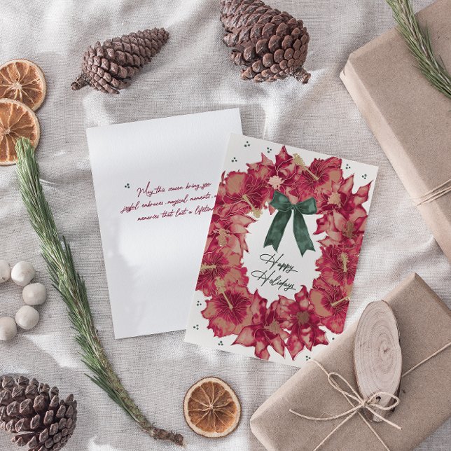 Carte de vœux Couronne d'Hibiscus de Fêtes (Créateur téléchargé)