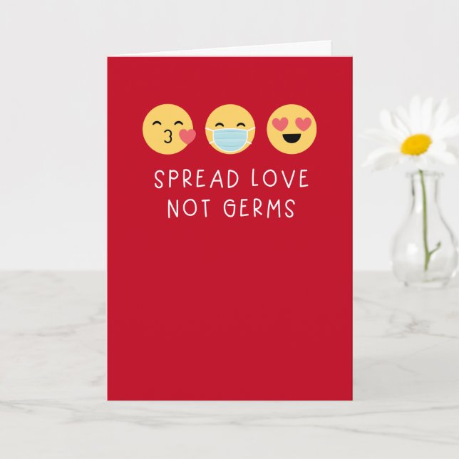 Carte de voeux Covid Emoji Valentine (Petite plante)