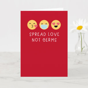 Carte de voeux Covid Emoji Valentine