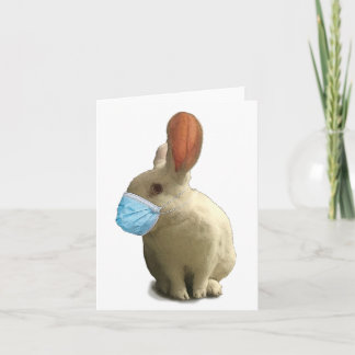 Carte de voeux COVID Mask Rabbit All-Occasion