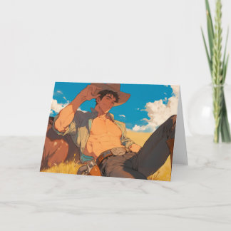Carte de vœux Cowboy sexy et séduisant