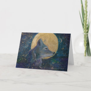 Carte de voeux Coyote Moon par Maureen A. Girard