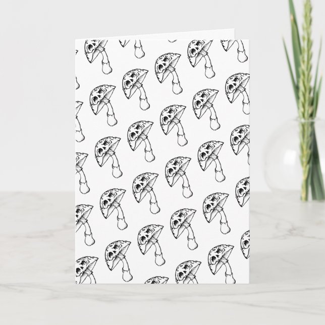 carte de voeux crâne de champignons (Devant)