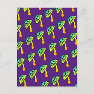 carte de voeux crâne de champignons