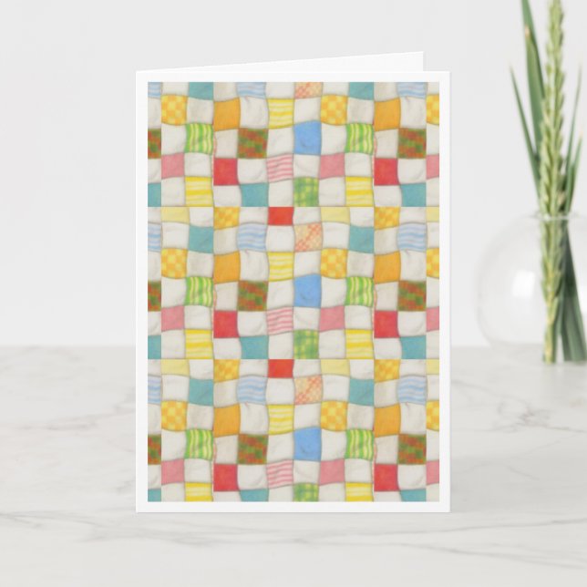 Carte de voeux CRAZY QUILT / Blanc (Devant)