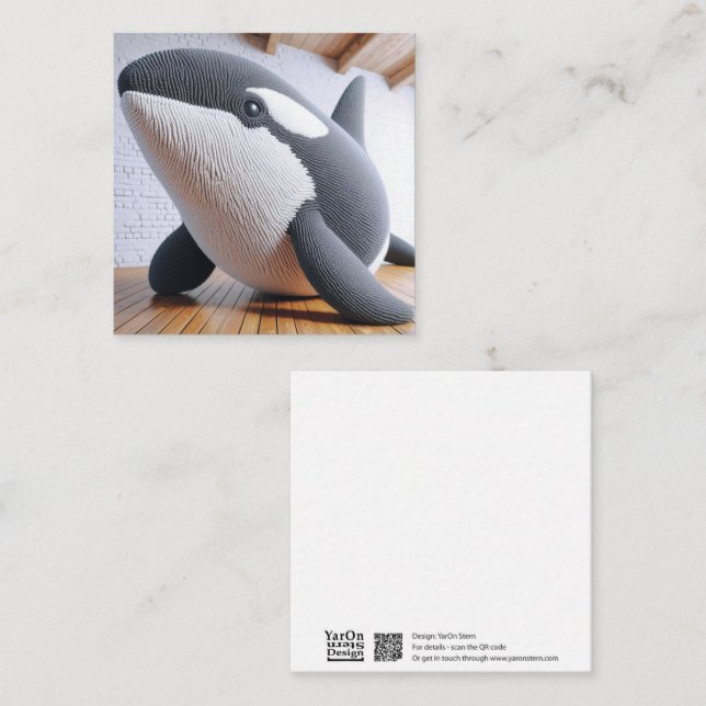 Carte de voeux Crochet Orca (Devant / Derrière)