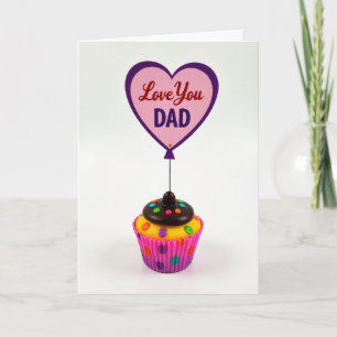 Carte de vœux Cupcake Love You Papa