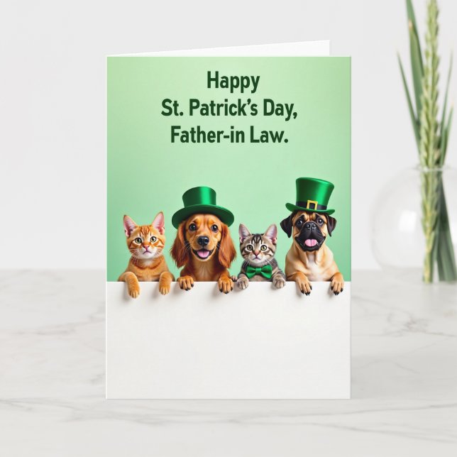 Carte de vœux Cute Pets Peek (Devant)