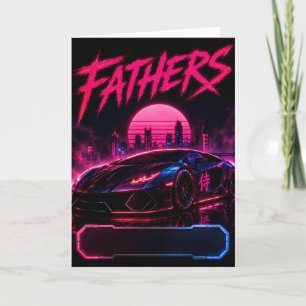 Carte de vœux cyberpunk pour la fête des pères