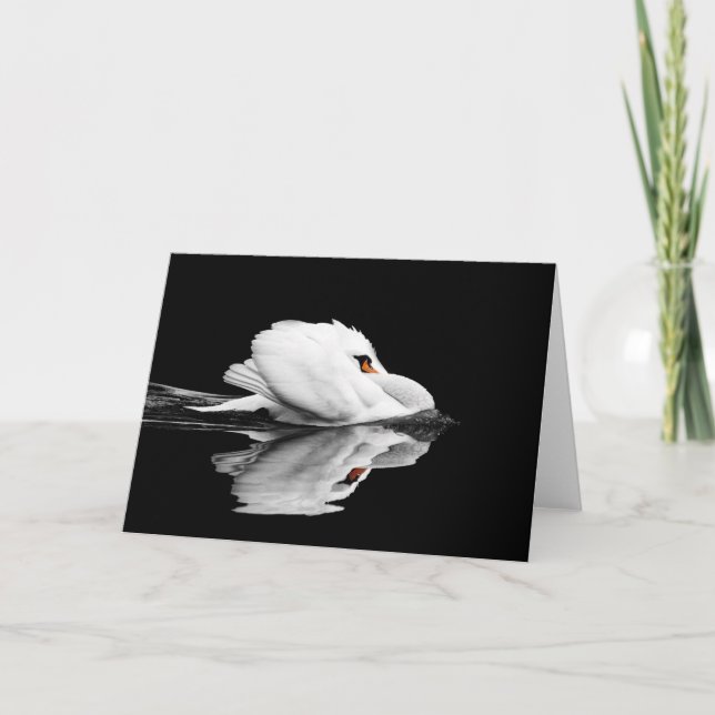 Carte de voeux cygne (Devant)