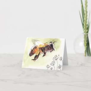 Carte de voeux d'abeille