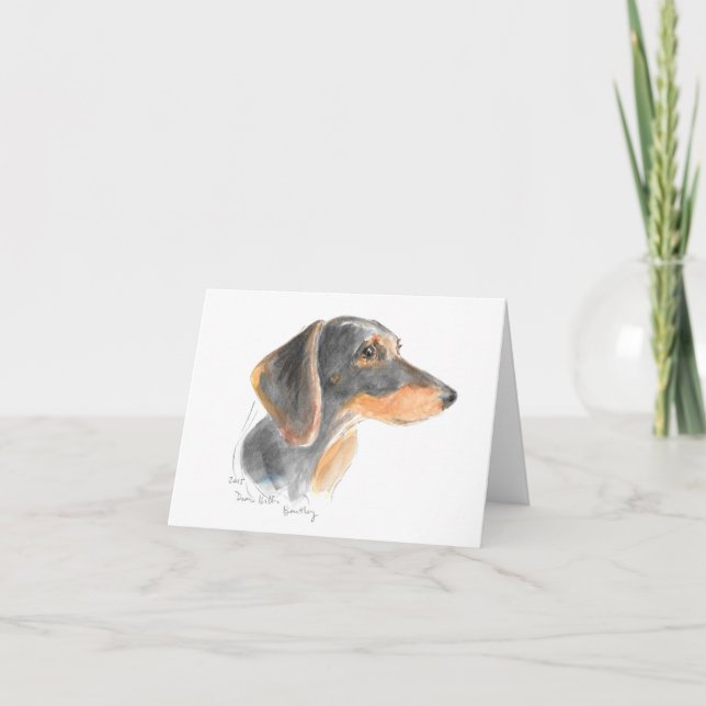 Carte de voeux Dachshund "Bentley" (Devant)