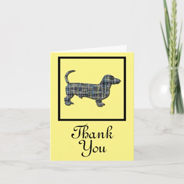 Carte de voeux Dachshund Daxie Dog Merci (Devant)