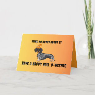Carte de voeux Dachshund Halloween
