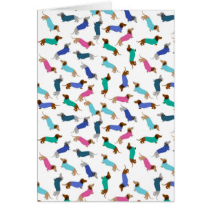 Carte de voeux Dachshund Occasion