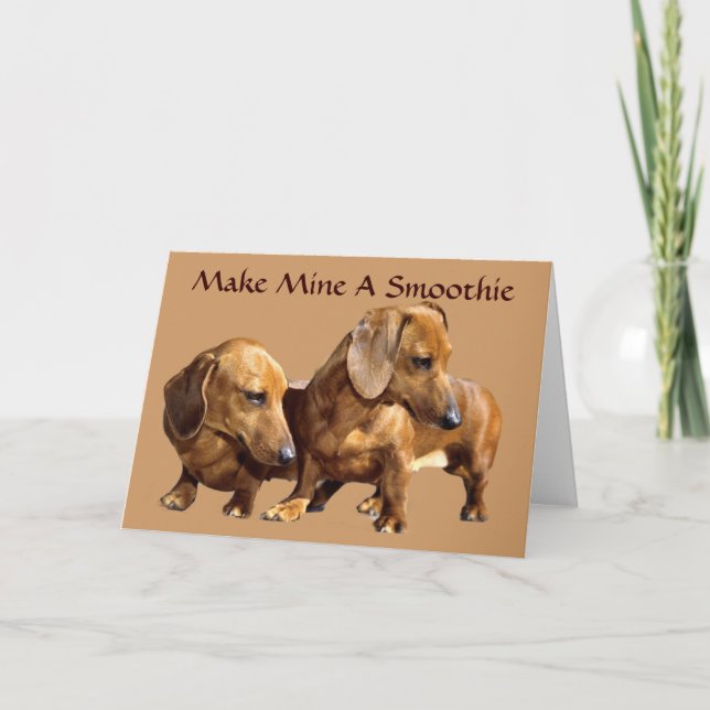 Carte de voeux Dachshund Smoothies (Devant)