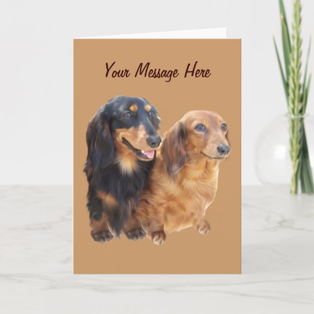 Carte de voeux Dachshund Sweeties (Devant)