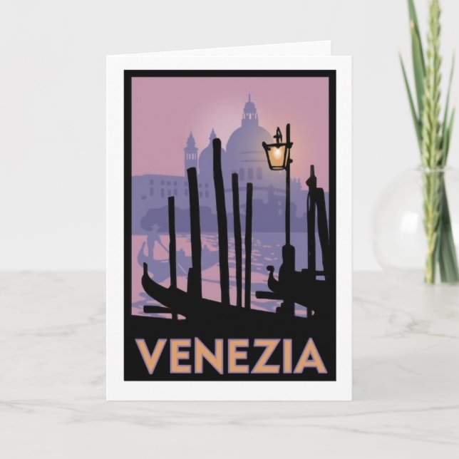 Carte de voeux d'affiche de Venise (Devant)