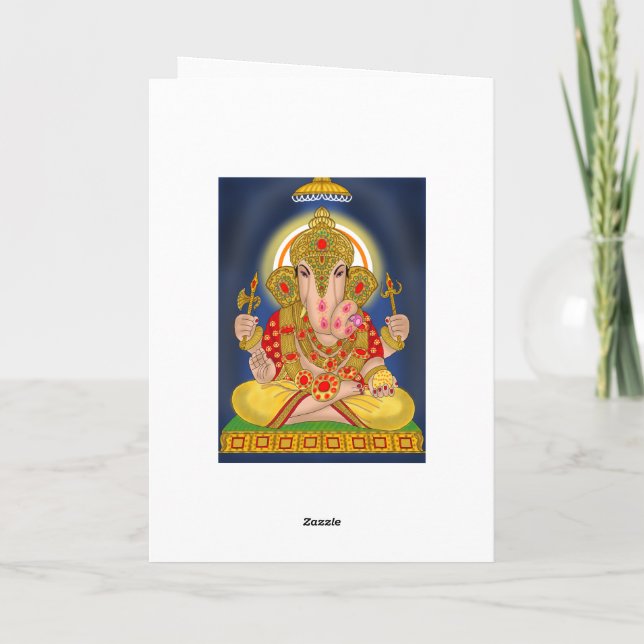 Carte de voeux Dagduseth Ganesha (Dos)