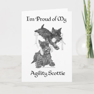 Carte de vœux d'agilité du Terrier Écossais