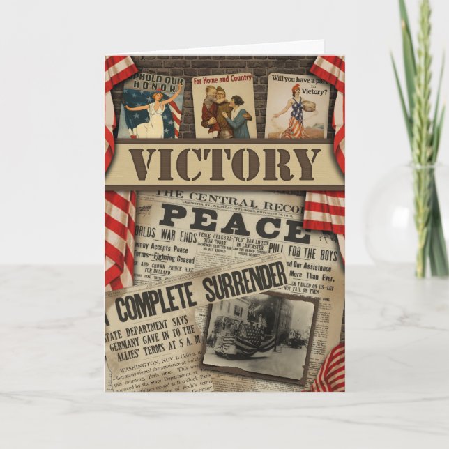 Carte de voeux d'album à "victoire" de WWI (Devant)