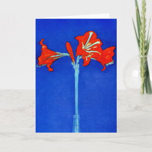 Carte de voeux d'amaryllis de Mondrian