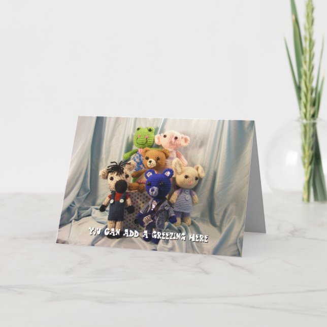 Carte de voeux d'amis d'Amigurumi (Devant)