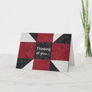 Carte de voeux d'amitié de bloc d'édredon