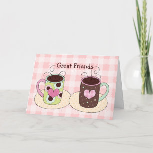 Carte de voeux d'amitié de dames