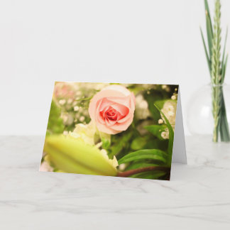 Carte de vœux d'amour avec couverture florale