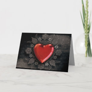 carte de voeux d'amour de coeur de goth
