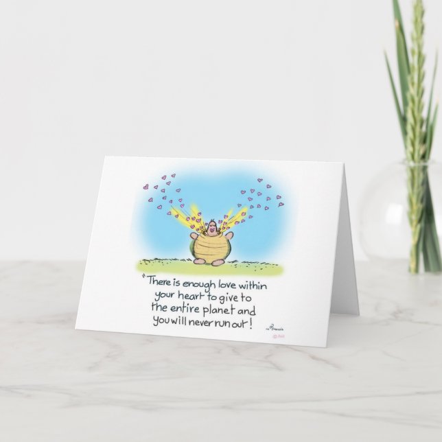 Carte de voeux d'amour de tortue (Devant)