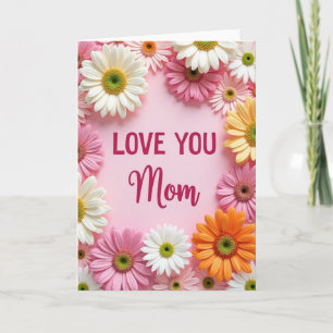 Carte de vœux d'amour débordant pour maman