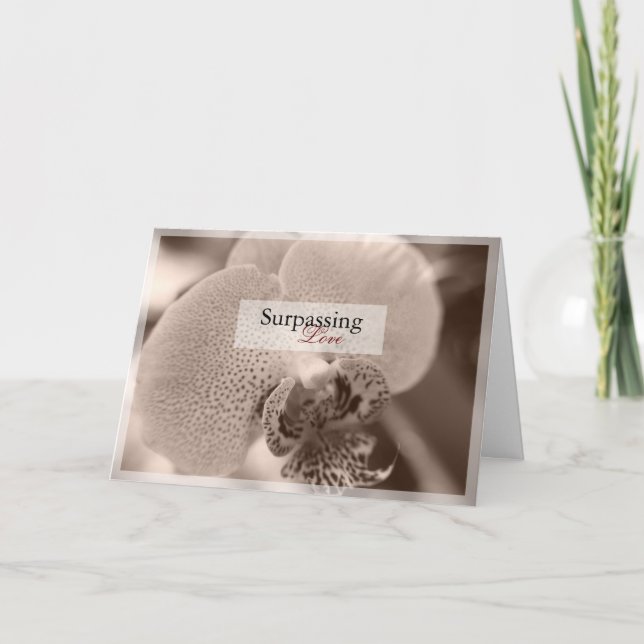 Carte de voeux d'amour d'orchidée (Devant)