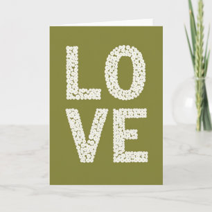 Carte de vœux d'amour en art de points