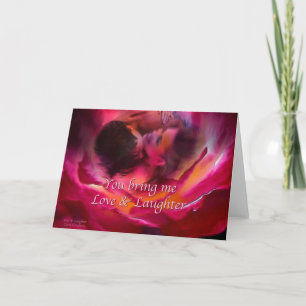 Carte de voeux d'amour et de rire