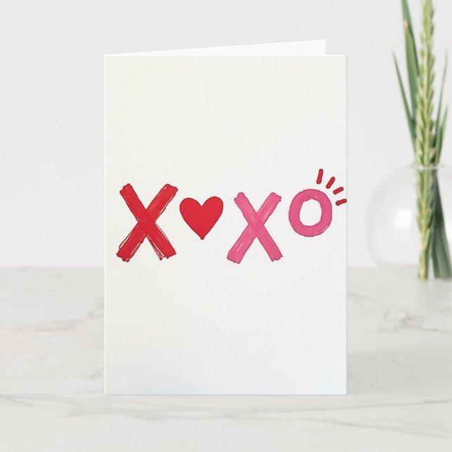 Carte de vœux d'amour naïf et sincère (Devant)