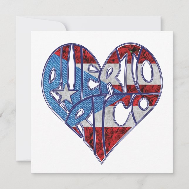 Carte de vœux d'amour pour Porto Rico (Devant)