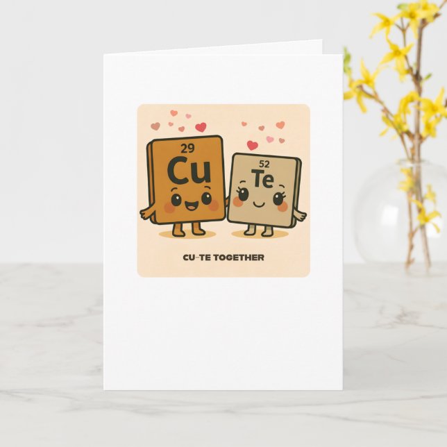 Carte de vœux d'amour scientifique (intérieur vide (Fleur jaune)
