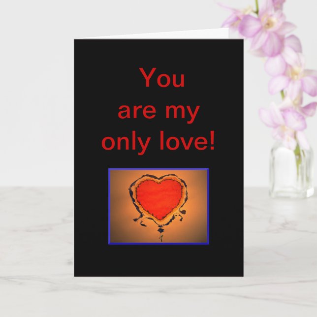 Carte de voeux d'amour uniquement (Orchidée)