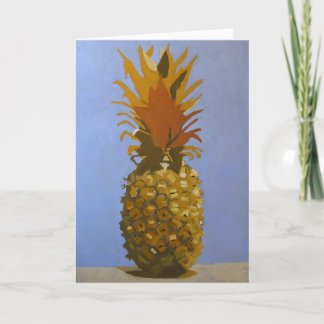 Carte de voeux d'ananas/invitation d'or