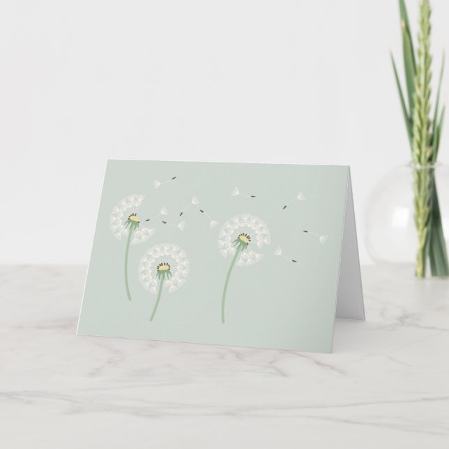 Carte de voeux Dandelion Sympathy (Devant)