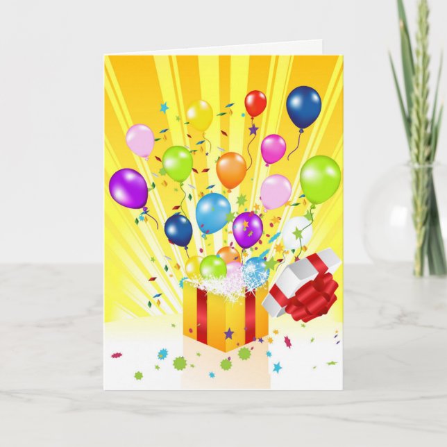 Carte de voeux d'anniversaire (Devant)