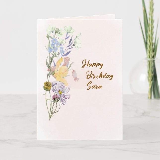 Carte de vœux d'anniversaire  (Devant)