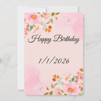 Carte de vœux d'anniversaire