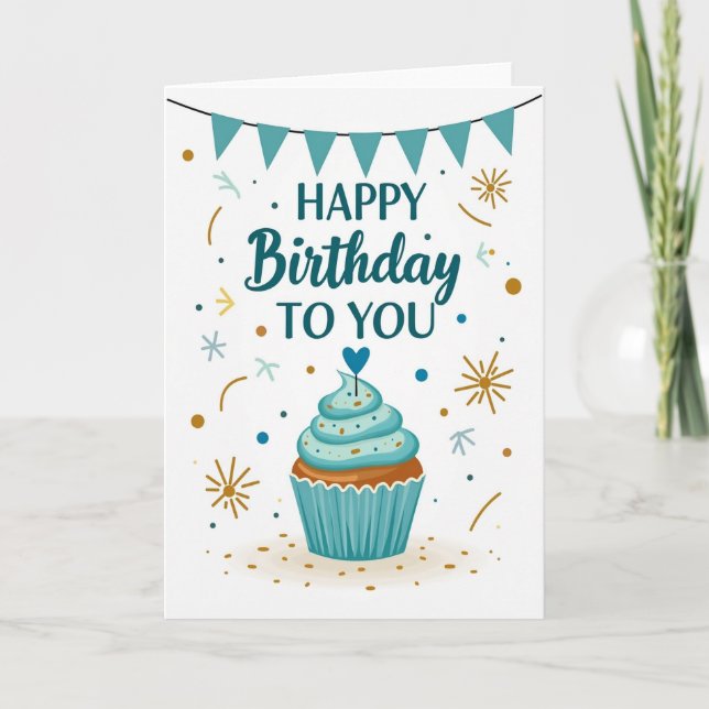 Carte de Vœux d'Anniversaire (Devant)