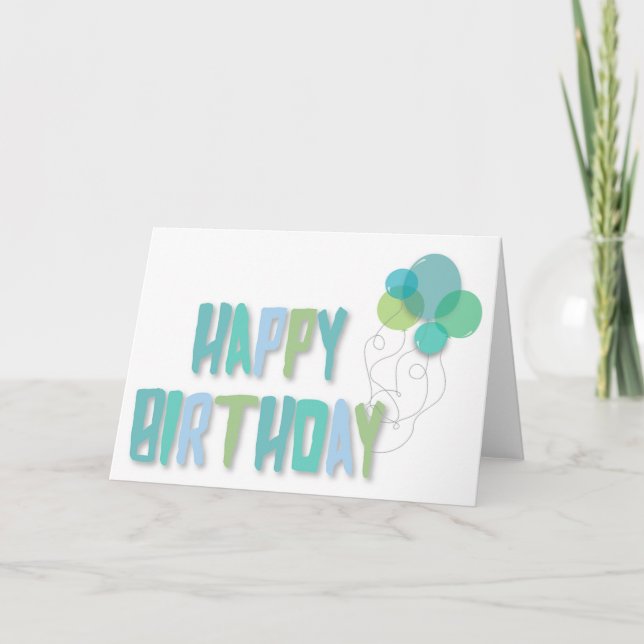Carte de voeux d'anniversaire (Devant)