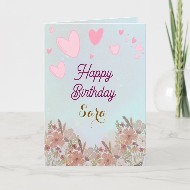 Carte de vœux d'anniversaire (Devant)