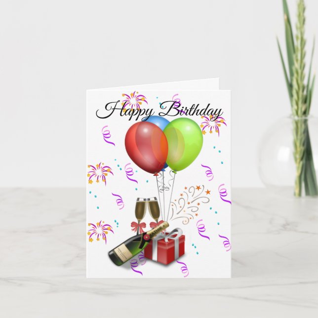 Carte de vœux d'anniversaire (Devant)